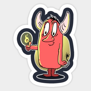 good devil with a warm heart Sticker